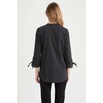 product_image_name-Defacto-Woman C Neck Fitted Long Sleeve Shirt - Black-2