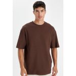 product_image_name-Defacto-Man Crew Neck Relax Fit Short Sleeve T-Shirt - Brown-1