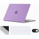 product_image_name-Generic-متوافق مع حافظة M2 M3 MacBook Air 2024 2023 2022 بمقاس 13.6 بوصة لـ A2681/A3113، حافظة صلبة بتشطيب غير لامع وغطاء لوحة المفاتيح وغطاء كاميرا الويب وحامي لوحة التتبع، بنفسجي فاتح-1
