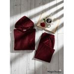 product_image_name-Generic-بدلة رياضية قطعتين من القطيفة المضلع (هودي وسراويل ضيقة) باللون العنابي-5