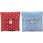 product_image_name-Shatoora-Set of 2 Polka Dot Sanitary Napkin Bags, Red and Blue-1
