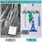 product_image_name-Generic-حامل المقشة المثبت على الجدار آدهافيرا، منظم حامل الممسحة والمقشة، حلول تخزين لغرفة المرافق، حامل الفرشاة مع 5 مواقع و6 خطافات، لتخزين أدوات الجراج والحديقة والمطبخ-2