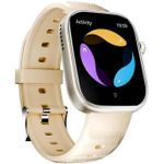 Itel ساعة ذكية O23 بشاشة ال سي دي 2.02 بوصة مقاومة للخدش، ومدة تشغيل البطارية 7 أيام، ومعدل ضربات القلب، ومساعد صوتي بالذكاء الاصطناعي، ومراقبة الأكسجين في الدم، ومقاومة للماء بمعيار IP68 من اي تيل، ذهبي 