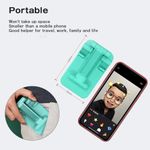 product_image_name-Generic-Adjustable Cell Phone Stand, Adjustable Height and Angle, Anti Slipping Silicone Pads, Universal Desk Holder compatible with Phones and Tablets (Mint Green)-5