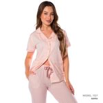 product_image_name-At Home-Women’s Home Wear Set PL 1127 - Soft Pants and a Short-Sleeve Shirt-4