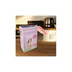 Nostalgic Kitchen Canisters, Durable Airtight Storage Container, 2L, 19.5 x 12 x 8cm, Safe for Pantry Organization, Stylish Storage Box for Kitchen Decor (Brown - Light Pink)