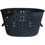 product_image_name-Generic-سلة تخزين بلاستيكية بمقابض (أسود)-1