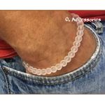 O Accessories حظاظه من احجار الاونكس الطبيعي الابيض الثلجي - O Accessories