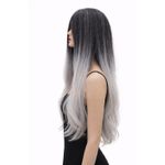 product_image_name-Generic-A medium-length wig for women with black thermal fiber leather roots, ombre silver ends-2