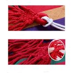 product_image_name-Generic-أرجوحة قماشية محمولة للتخييم في الهواء الطلق، مخططة وخفيفة الوزن للغاية، مناسبة للشاطئ، مزودة بحبل متين، طولها 270 سم، لون أحمر-2