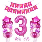 product_image_name-Generic-مجموعه بالونات  لحفل عيد ميلاد الطفل رقم٣ . فوشيا . وعرض خاص ..منفاخ هديه-2