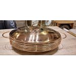 product_image_name-Generic-طاجن تقديم بايركس حراري بغطاء وحامل استيل بطلاء معالج من الخارج-1