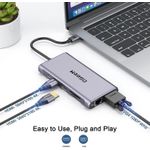 product_image_name-QGeeM-موزع USB-C متعدد الوظائف من طراز UH12-V، مزود بمنفذي HDMI، ومنفذ VGA بدقة 4K، وثلاثة منافذ عرض، وتقنية توصيل الطاقة بقدرة 100 واط، ومنفذ إيثرنت، متوافق مع أجهزة MacBook وWindows.-3