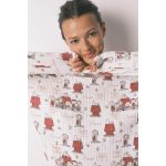 product_image_name-Women Secret-White soft ribbed long pajamas Snoopy-3