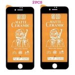 واقي شاشة سيراميك مطفي لهاتف ابل ايفون 7 / ابل ايفون 8 - قطعتين