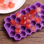 Generic قوالب مكعبات ثلج من السيليكون، للمشروبات، مكعبات صغيرة  عرض قطعتين - image 5