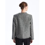 product_image_name-LC Waikiki-جاكيت تويد نسائي بأكمام طويلة ونمط ذاتي مع ياقة دائرية-5