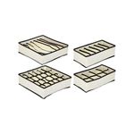 4-Pieces Drawer Organisers, Fabric Wardrobe Organiser, Foldable Underwear Storage Box To Save You Time And Space, Bra Organiser For Shirts, Ties, Socks, Bras, Underwear (beige)