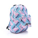 Activ Patterned Zipper School Backpack - Turquoise & Pink - image 2