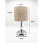 product_image_name-Generic-Handmade Modern Table Lamp - Silver Metal Base - 30cm Height-2