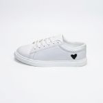 product_image_name-Generic-اسنيكرز حريمي فلات - ابيض , اسود - كود (1000)-2