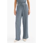 Defacto Woman Straight Fit Trousers - Lt.Indigo