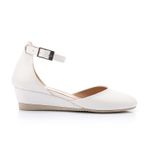 product_image_name-Ice Club-حذاء من الجلد الابيض مع مقدمة دائرية وحزام للكاحل-2