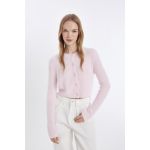 product_image_name-Defacto-Woman Crew Neck Slim Fit Cardigan - Pink-1