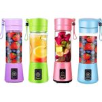 product_image_name-Generic-خلاط عصير محمول كهربائي USB بأربع شفرات، زجاجة خلاط عصارة خلاط، زجاجة قابلة للشحن بأربع شفرات (متعدد الألوان، 4 شفرات، قطعة واحدة)-1