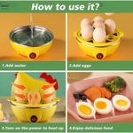 Generic ماكينة سلق البيض - جهاز بخار كهربائي بسعة 7 بيضات مع إعدادات متعددة - image 2