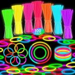 product_image_name-Generic-DELEE 100PCS Glow Sticks, Glowsticks Party Packs, Party Bag Fillers with Bracelet Connectors, Glow Neon Necklaces for Kids Dark Party Supplies,Wedding,Festival,Christmas Decoration(100PCS)-1