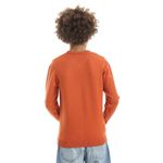 product_image_name-Ted Marchel-V-Neck Diamond Knitting Pattern Boys Pullover - Dark Orange-3
