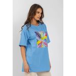 product_image_name-Esla-Multicolor Printed Short Sleeves Oversied T Shirt- Light Blue-3