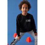 Defacto Knitted Sweat Shirt - Black