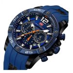 product_image_name-MINI FOCUS-ساعة يد للرجال بسوار سيليكون أزرق وأسود - MF0349G-3