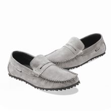 اشتري Italiano Men's Shoes Gray  Color - Suede Leather في مصر