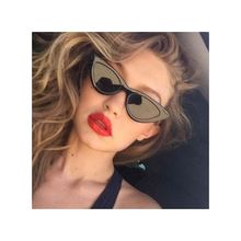 اشتري Fashion Cat Eye Women Sunglasses Triangle UV400 Eyewear Lens Travel Glasses  Bright Black في مصر