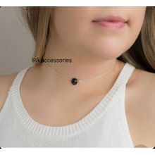 Buy RA accessories Women Chain  Silver With Black Pearl in Egypt