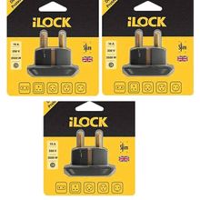 اشتري iLOCK Travel Plug Adapter Converter, 3 Pieces - Black في مصر
