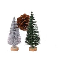 Buy Christmas Tree Mini Pine Wood Base DIY Home Table Top Decor in Egypt