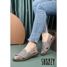 Buy Shoozy Women Fashionable  Flat Sandals - Grey in Egypt