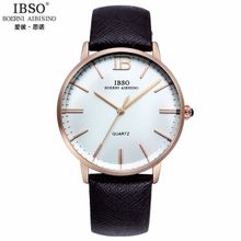 اشتري IBSO S3803G Genuine Leather Watch -Unisex- Brown White في مصر