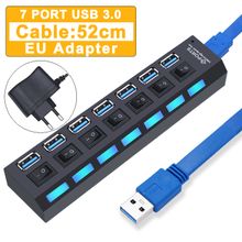 اشتري 3.0 USB Hub Multi USB Splitter USB Multi Hub USB 3 Hub  Power Adapter 4/7 في مصر