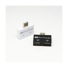 اشتري Portable Mini USB Hub To 2 Port Charger Hub Adapter White في مصر