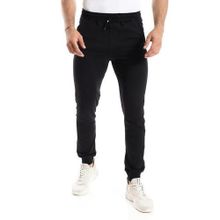 Buy Andora Elastic Waist With Drawstring Black Sweatpants in Egypt