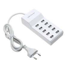 اشتري High Speed 10 Ports 5V USB Hub AC Charger Strip Adapter Portable USB Power Adapter for Home Office Travel Wall Charger EU Plug في مصر