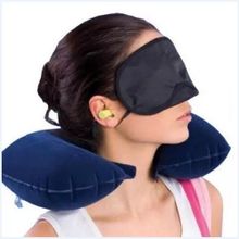 Buy Travel Set - 3 Pcs - Earplug, Eye Shade & Neck Pillow in Egypt