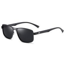 Buy Fashion Men's Rectangle Polarized Sunglasses UV400 Black Sun Glasses in Egypt