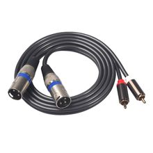 Buy 366155-15 2 RCA Male To 2 XLR 3 Pin Male Audio Cable, Length: 1.5m in Egypt