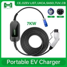 Buy Electric Car Charger 32 amp 1 Phase GB/T Portable EV Charging CEE Plug 5M Cable in Egypt